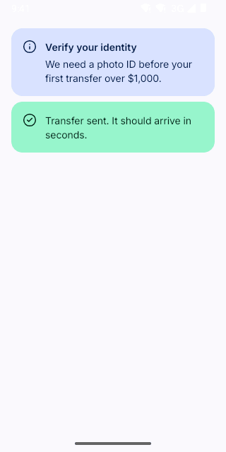 Alert on Pixel (Android emulator)