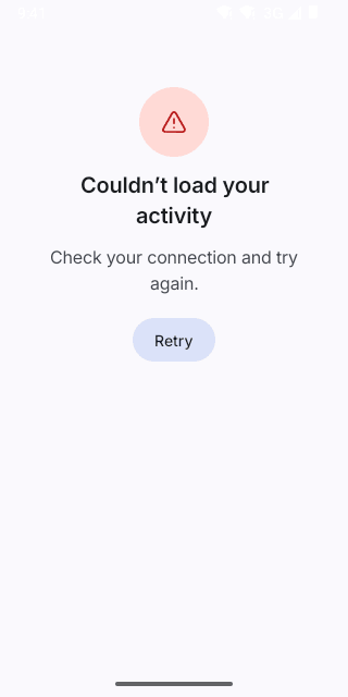 Error State on Pixel (Android emulator)