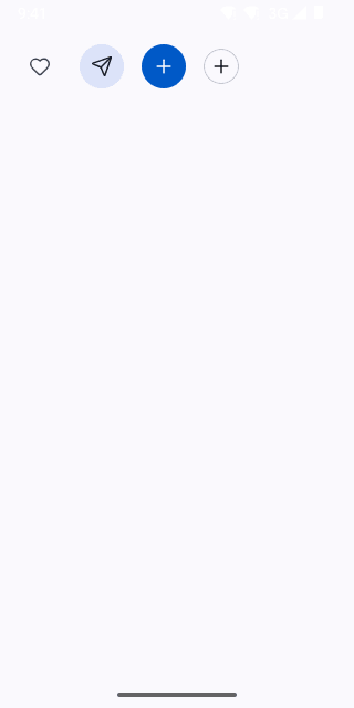 Icon Button on Pixel (Android emulator)