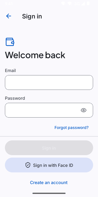 AuthCard on Pixel (Android emulator)