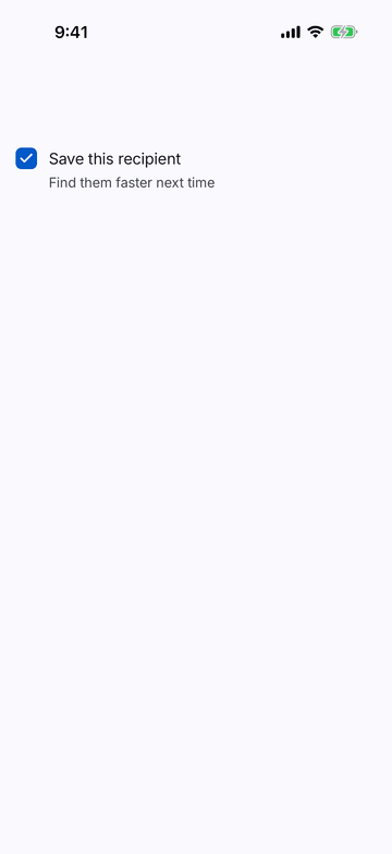 Checkbox on iPhone (iOS simulator)