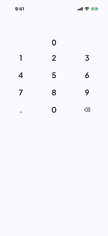 Numeric Keypad on iPhone (iOS simulator)