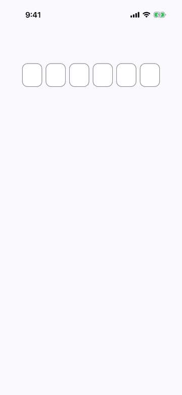 OTP Input on iPhone (iOS simulator)
