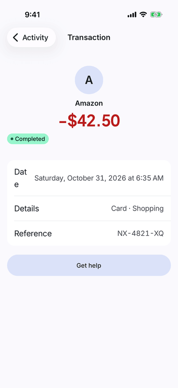 List Detail on iPhone (iOS simulator)