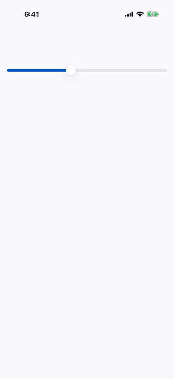 Slider on iPhone (iOS simulator)